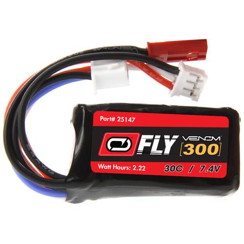 Venom Group Fly 7.4V 300mAh 30C 2S LiPo Battery with JST and E-Flite PH Plug