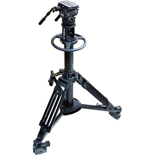 Acebil Pedestal PD3800 with Carrying Case Dolly D9 CH8 Head with Dual Pan Bars