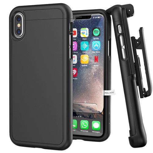Encased SlimShield Case with Belt Clip Holster for iPhone X Xs