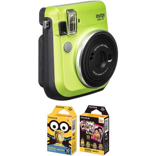 FUJIFILM INSTAX Mini 70 Instant Film Camera with Minions Instant Film Kit