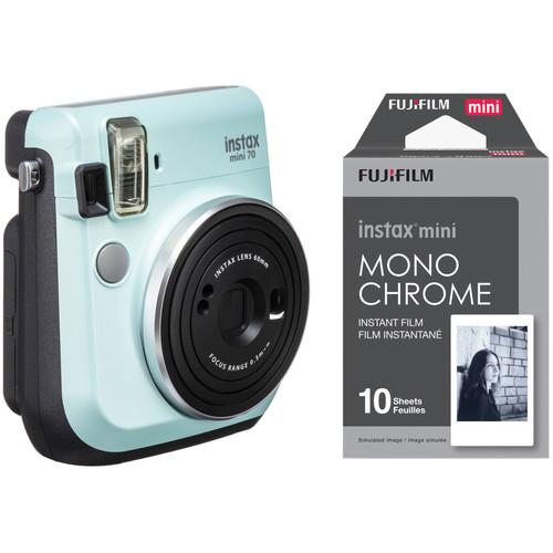 FUJIFILM INSTAX Mini 70 Instant Film Camera with Monochrome Film Kit