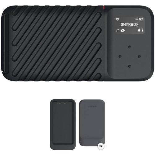 GNARBOX 2.0 SSD 1TB Rugged Backup Device with Dual Battery Charger and Two Batteries