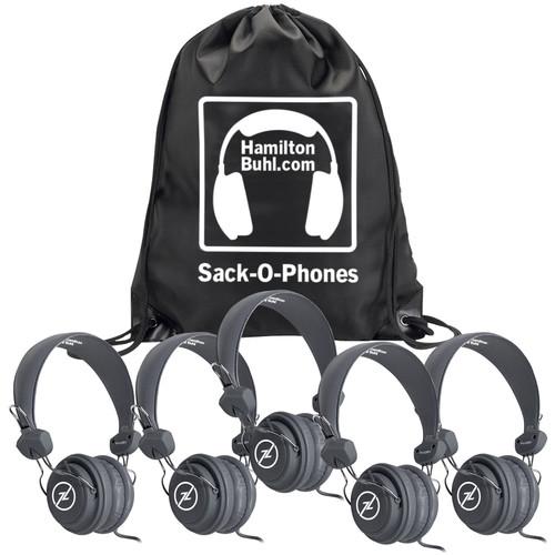 HamiltonBuhl Sack-O-Phones Favoritz Student Headphones with In-Line Microphones