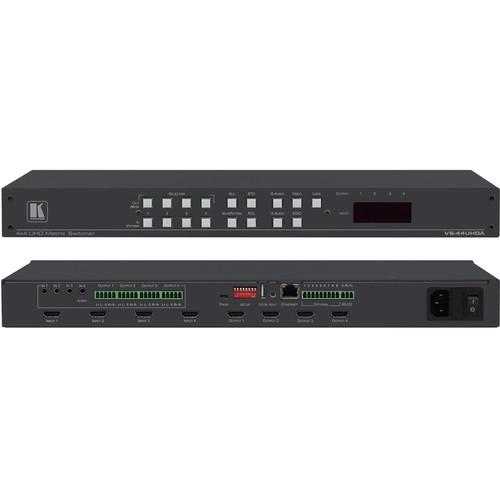 Kramer 4x4 4K60 4:2:0 HDMI Matrix Switcher with Audio Embedding Deembedding