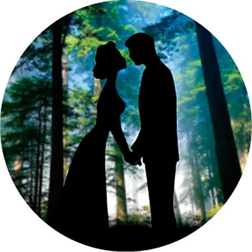 Rosco Kiss Silhouette in Color Wedding Glass Gobo