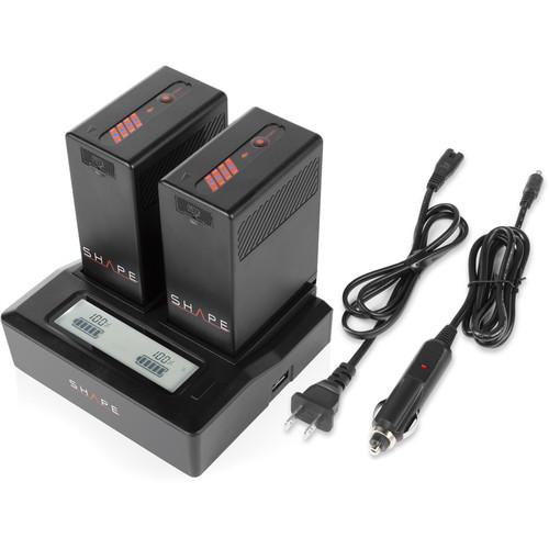 SHAPE BP-U65 Dual Charger with Two 65Wh Lithium-Ion Batteries