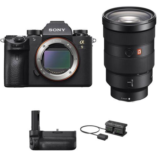Sony Alpha a9 Mirrorless Digital Camera with 24-70mm f 2.8 Lens and Vertical Grip Kit