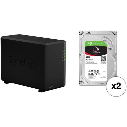 Synology DiskStation 8TB DS218play 2-Bay NAS Enclosure Kit with Seagate NAS Drives