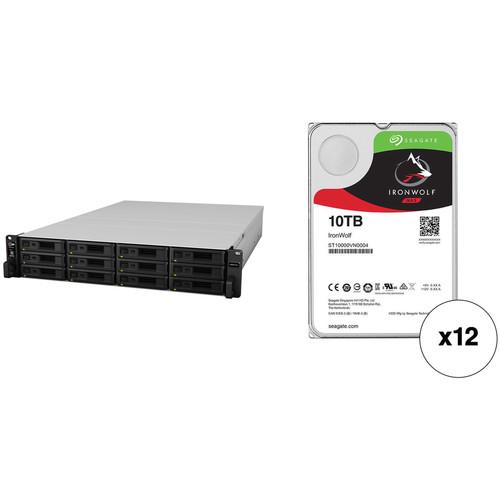 Synology RackStation RS3617xs 120TB 12-Bay NAS Enclosure Kit with Seagate NAS Drives
