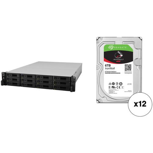 Synology RackStation RS3617xs 72TB 12-Bay NAS Enclosure Kit with Seagate NAS Drives
