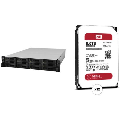 Synology RackStation RS3617xs 96TB 12-Bay NAS Enclosure Kit with WD NAS Drives