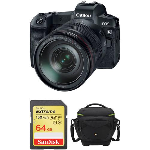 Canon EOS R Mirrorless Digital Camera with 24-105mm Lens and Accessories Kit