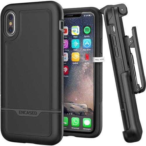 Encased Rebel Series Case with Belt Clip Holster for iPhone X XS