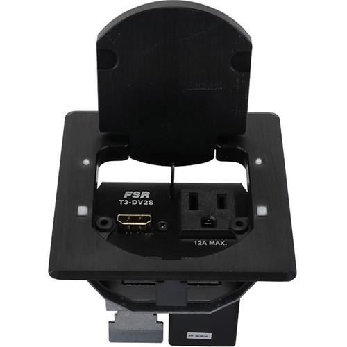 FSR T3-DV2S-2B 3.5" HDMI Square Table Box with 2 Buttons and 2 LEDs