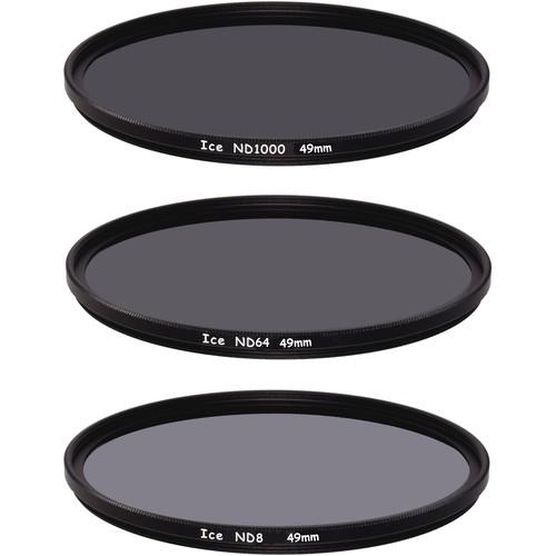 Ice 49mm ND8, ND64, and ND1000 Solid Neutral Density Filter Kit