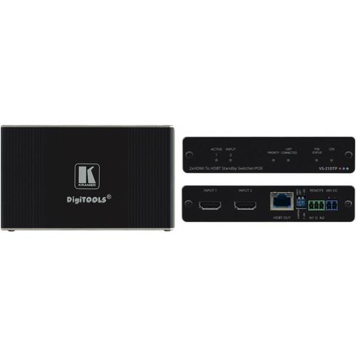 Kramer 2x1 4K60 4:2:0 HDCP 2.2 HDMI Auto Switcher with Bidirectional PoE over HDBaseT