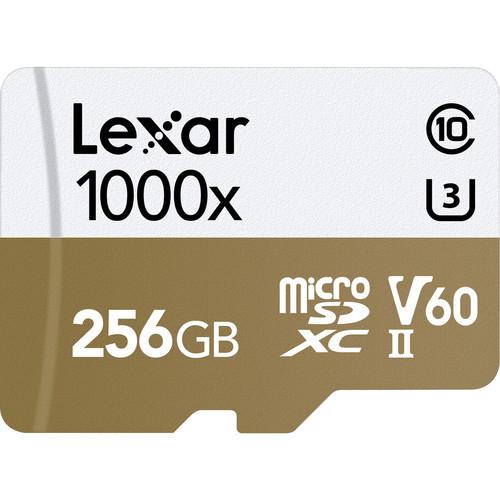 Lexar 256GB Professional 1000x UHS-II microSDXC Memory Card with SD Adapter