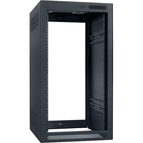 Lowell Manufacturing Rack-Enclosed-21U, 27" Deep, 2-Pair Adustable Rails, Less Rear Door