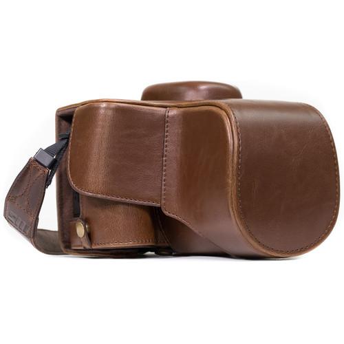 MegaGear Ever Ready PU Leather Case and Strap for Nikon D3400 with 18-55mm Lens