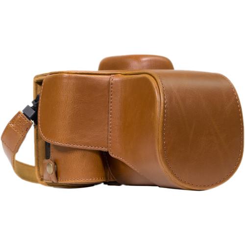 MegaGear Ever Ready PU Leather Case and Strap for Nikon D3400 with 18-55mm Lens