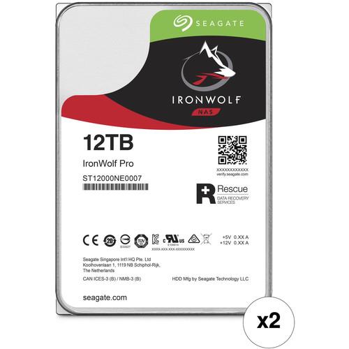 Seagate 12TB IronWolf Pro 7200 rpm SATA III 3.5" Internal NAS HDD Kit