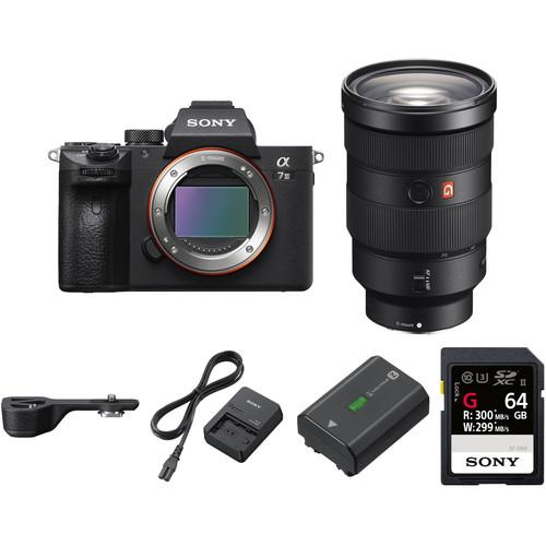 Sony Alpha a7 III Mirrorless Digital Camera with 24-70mm f 2.8 Lens, Grip Extension, and Accessories Kit