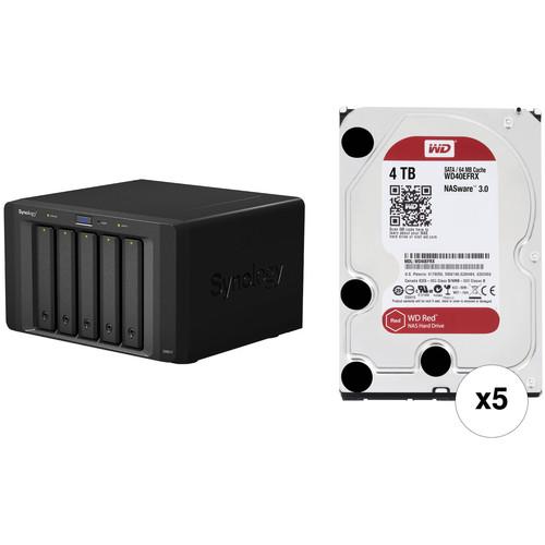 Synology 20TB DX517 5-Bay Expansion Enclosure Kit with WD NAS Drives