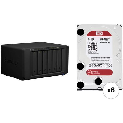 Synology DiskStation DS1618 24TB 6-Bay NAS Enclosure Kit with WD NAS Drives