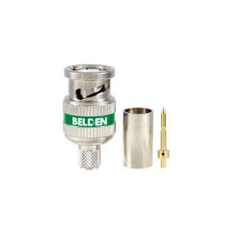 Belden 1694A RG6 3-Piece HD BNC Crimp Connector with Green Band