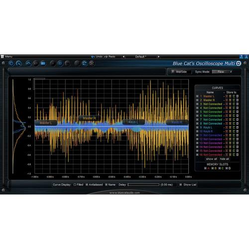 Blue Cat Audio Oscilloscope Multi Multiple Track Waveform Visualize and Comparator Plug-In