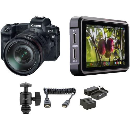 Canon EOS R Mirrorless Digital Camera with 24-105mm Lens and Ninja V Kit