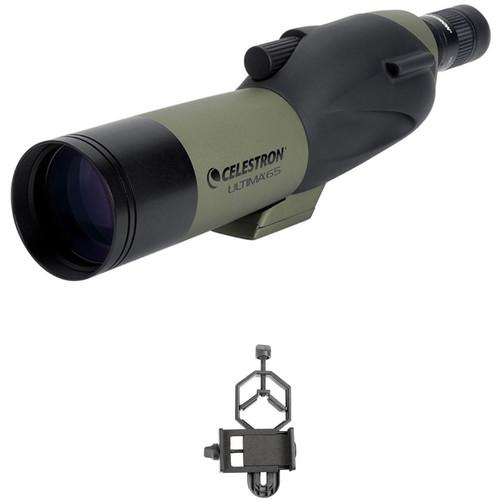 Celestron Ultima 65 18-55x65mm Spotting Scope and Smartphone Adapter Kit