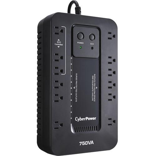 CyberPower UPS Simulated Sine Wave-TAA Compliant: 750Va 450W Standby UPS Nema 5-15 RJ-11 EMI ECO