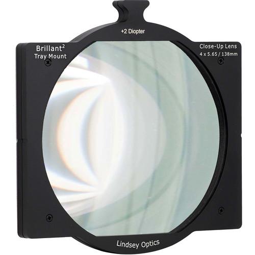 Lindsey Optics 4 x 5.65" 2 Diopter Brilliant Tray Mount Close-Up Lens