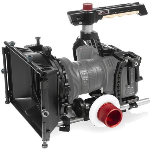SHAPE Cage Kit with Matte Box, Follow Focus & 10" 15mm Rods for Blackmagic Pocket Cinema Camera 4K