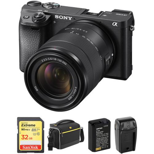Sony Alpha a6300 Digital camera with E 18-135mm Lens and Accessories Kit