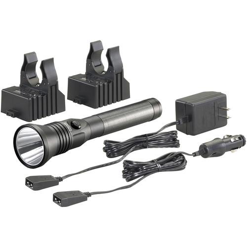 Streamlight Stinger DS HPL Rechargeable LED Flashlight with Two 120 100 VAC 12 VDC Smart Chargers