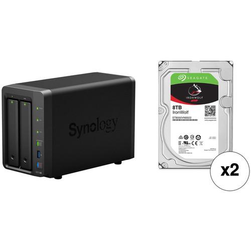 Synology DiskStation 16TB DS718 2-Bay NAS Enclosure Kit with Seagate NAS Drives