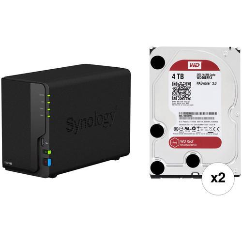 Synology DiskStation 8TB DS218 2-Bay NAS Enclosure Kit with WD NAS Drives
