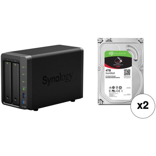 Synology DiskStation 8TB DS718 2-Bay NAS Enclosure Kit with Seagate NAS Drives