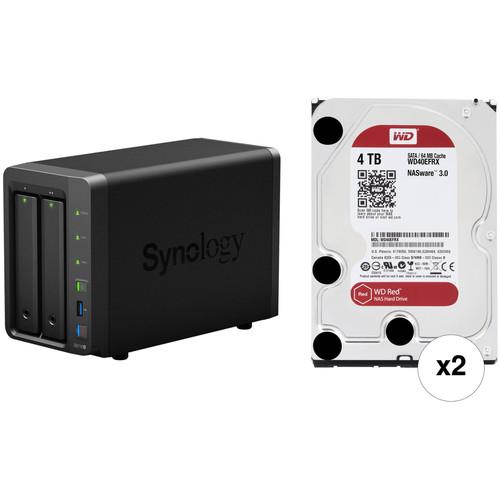 Synology DiskStation 8TB DS718 2-Bay NAS Enclosure Kit with WD NAS Drives