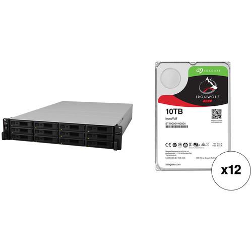 Synology RackStation RS18017xs 120TB 12-Bay NAS Enclosure Kit with Seagate NAS Drives