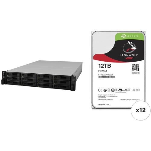 Synology RackStation RS18017xs 144TB 12-Bay NAS Enclosure Kit with Seagate NAS Drives