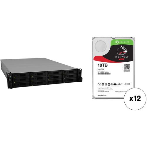 Synology RackStation RS2418RP 120TB 12-Bay NAS Enclosure Kit with Seagate NAS Drives