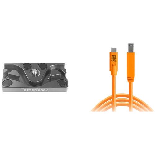 Tether Tools TetherPro USB Cable with TetherBLOCK Mounting Plate Kit