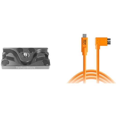Tether Tools TetherPro USB Cable with TetherBLOCK Mounting Plate Kit