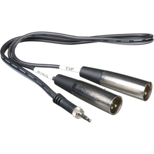 Azden MX-2 - Y Cable for 200UPR & 320UPR with 1 8" Mini to Dual XLR Connection