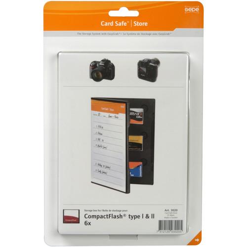 Gepe Card Safe Store - for Six CF Compact Flash Cards