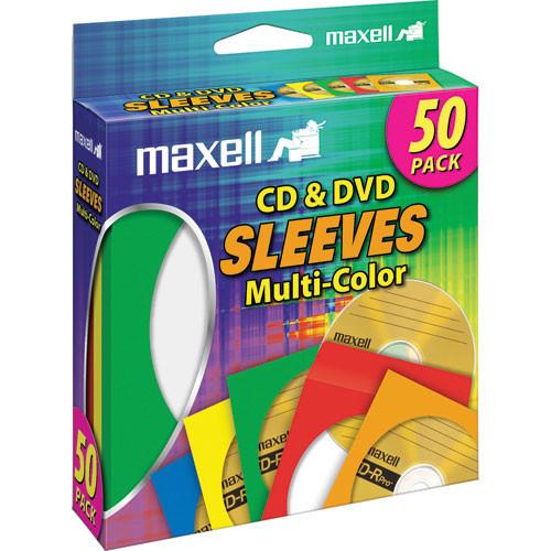 Maxell CD-401 C D DVD Multi-color Paper Sleeves
