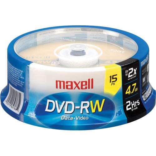 Maxell DVD-RW 4.7GB Rewritable 2x Recordable DVD Disc